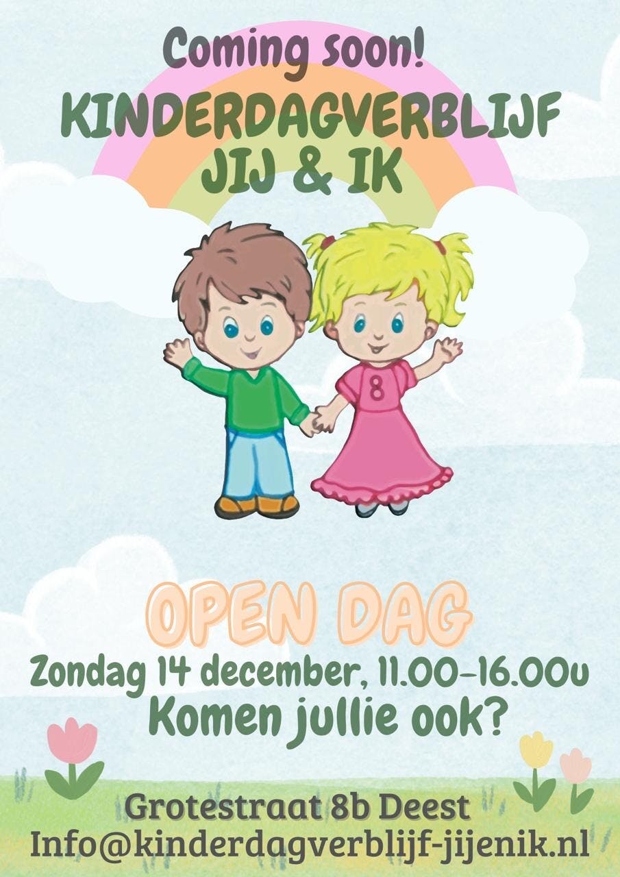 Kom Binnen Tijdens De Open Dag! 🥰