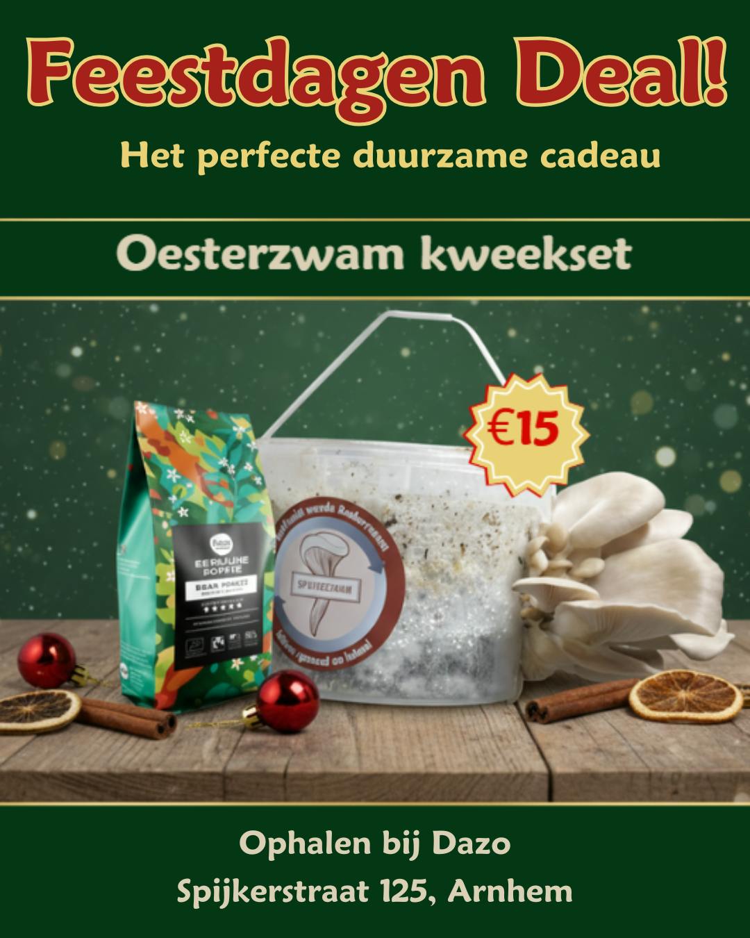 Kweek je eigen oesterzwammen deze feestdagen! 🍄‍🟫