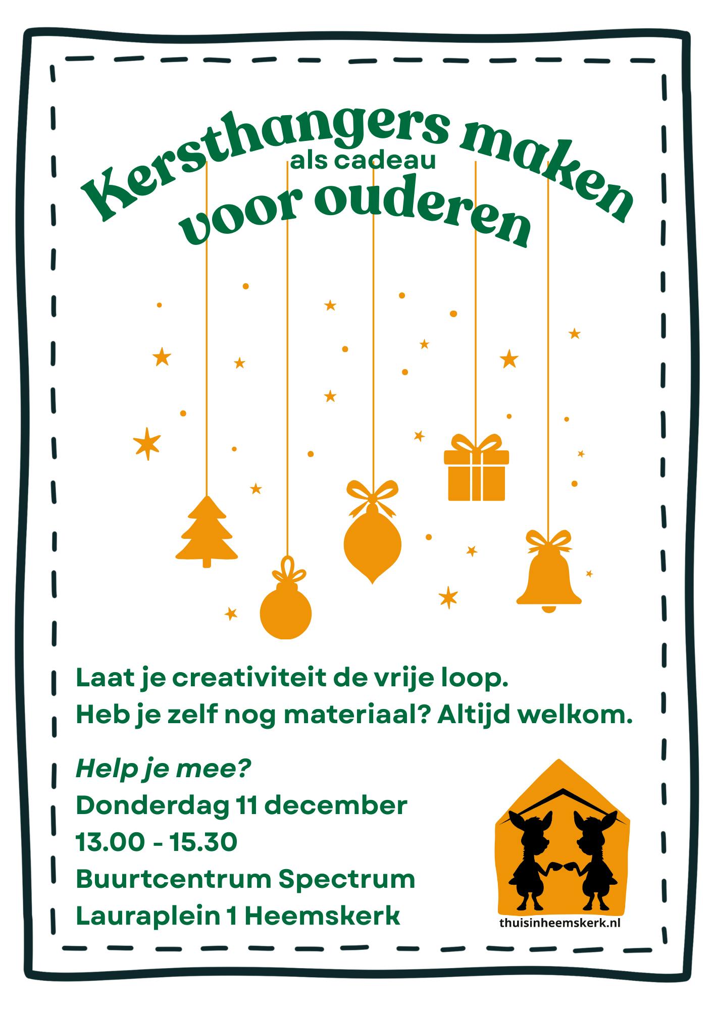 Kersthangers maken als cadeau voor ouderen