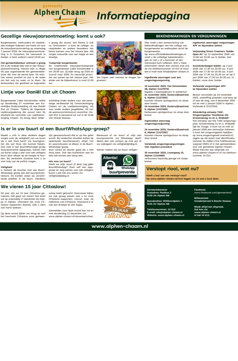 Informatiebulletin week 49 2025