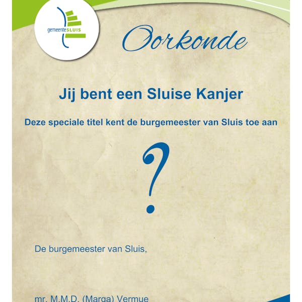 Wie verdient een Sluise Kanjer?