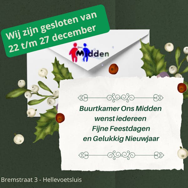 Kerstgroet Buurtkamer Ons Midden