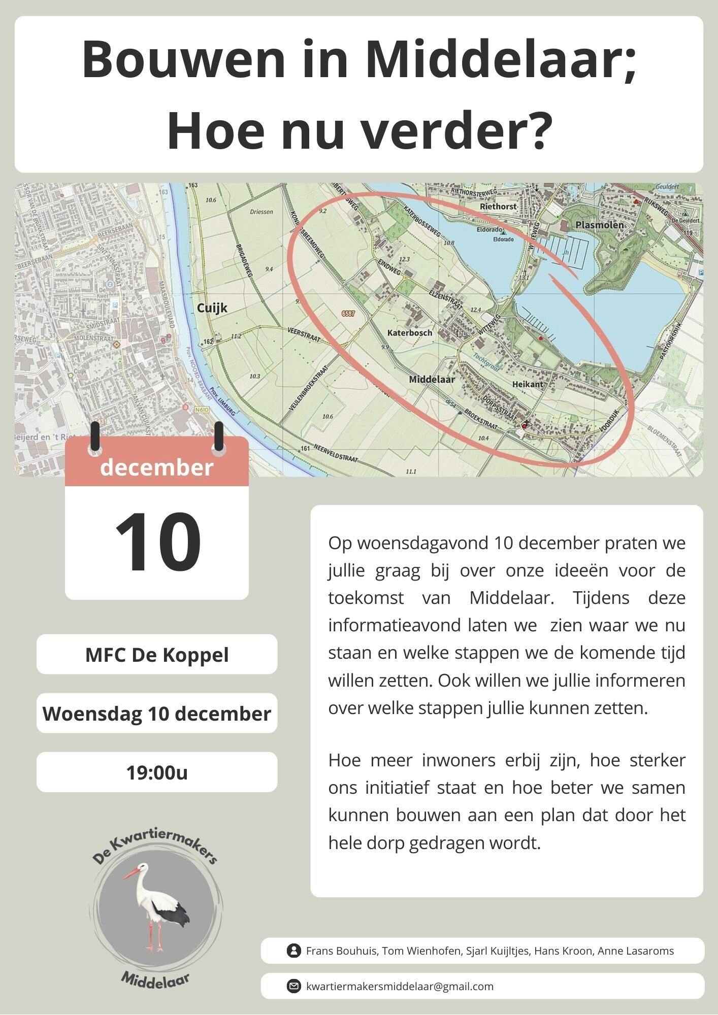 Bouwen in Middelaar; Hoe nu verder?