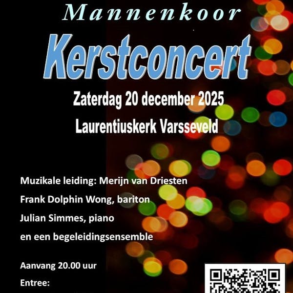 Kerstconcert Varssevelds Mannenkoor 20 december 2025 Laurentiuskerk