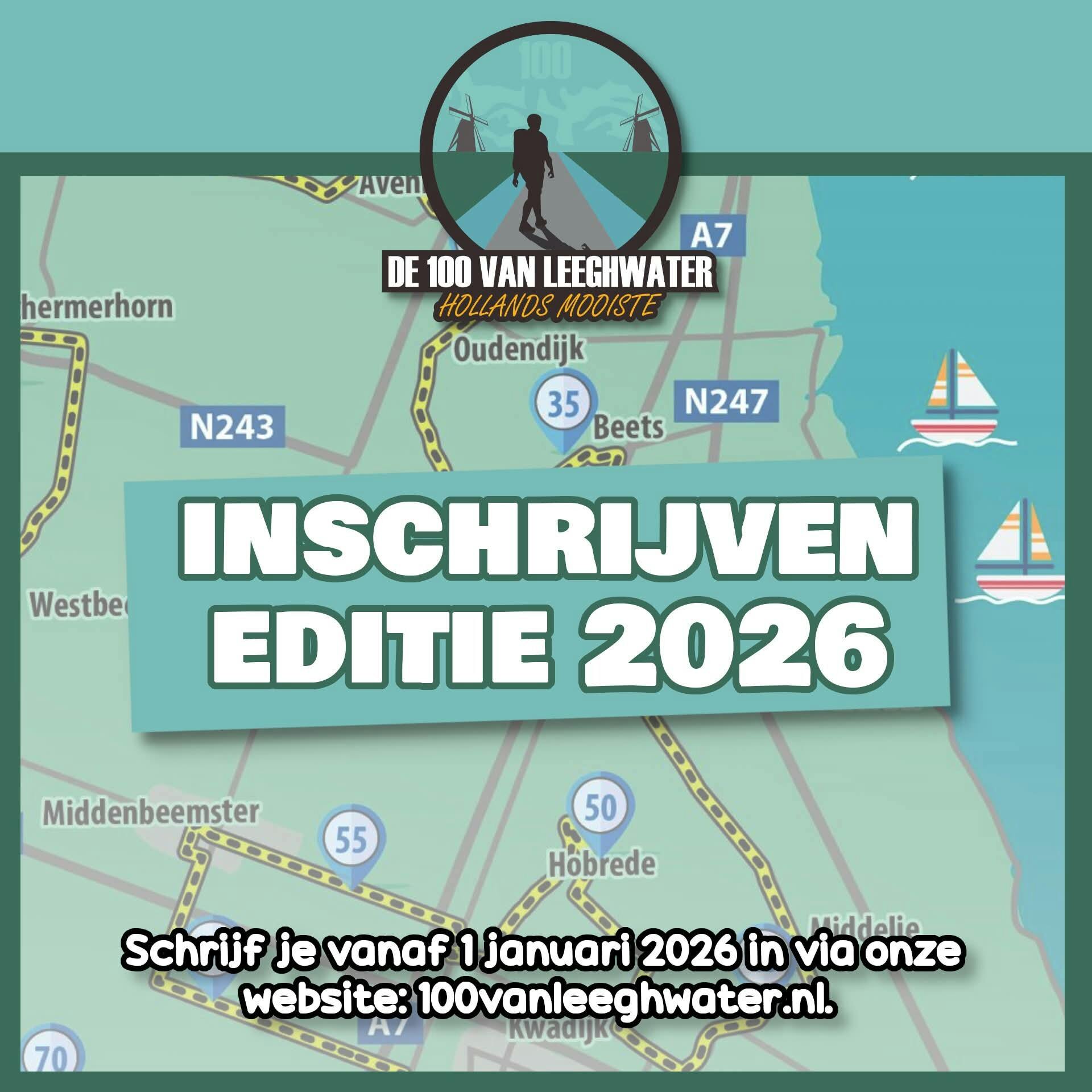 Schrijf je in voor de 100 van Leeghwater