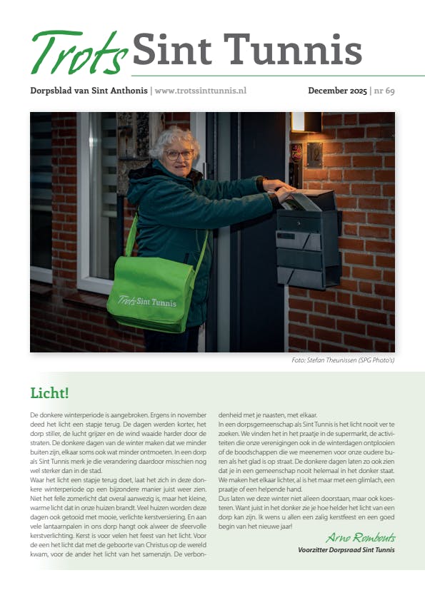 Dorpsblad Trots Sint Tunnis, december 2025