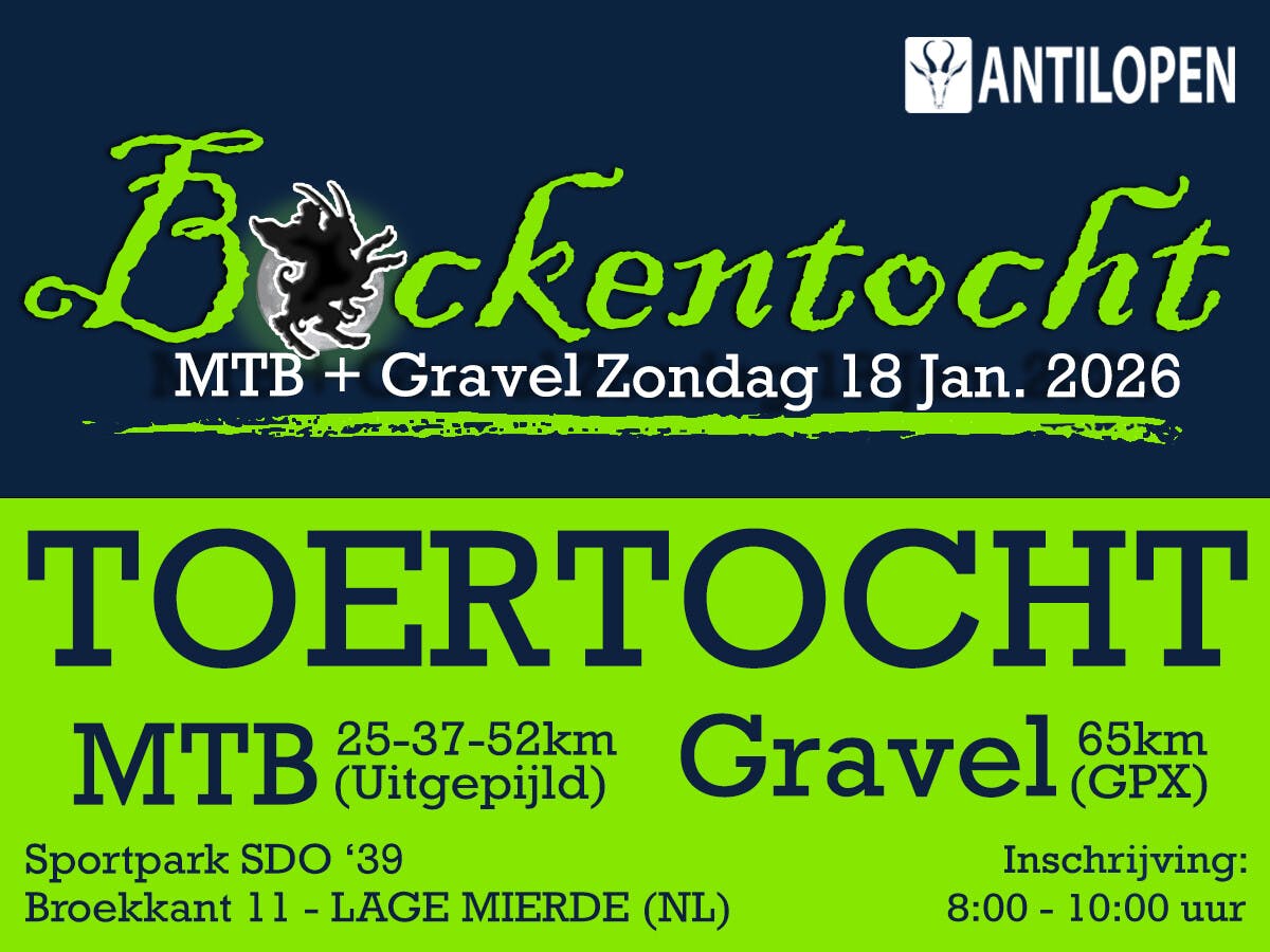 Bockentocht 2026 - Toertocht Antilopen - Lage Mierde