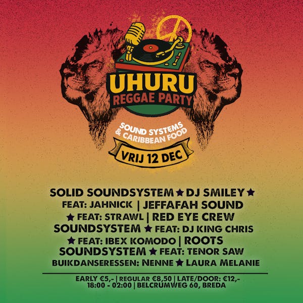 Uhuru Reggae Party | Benefit Rebuilding Jamaica