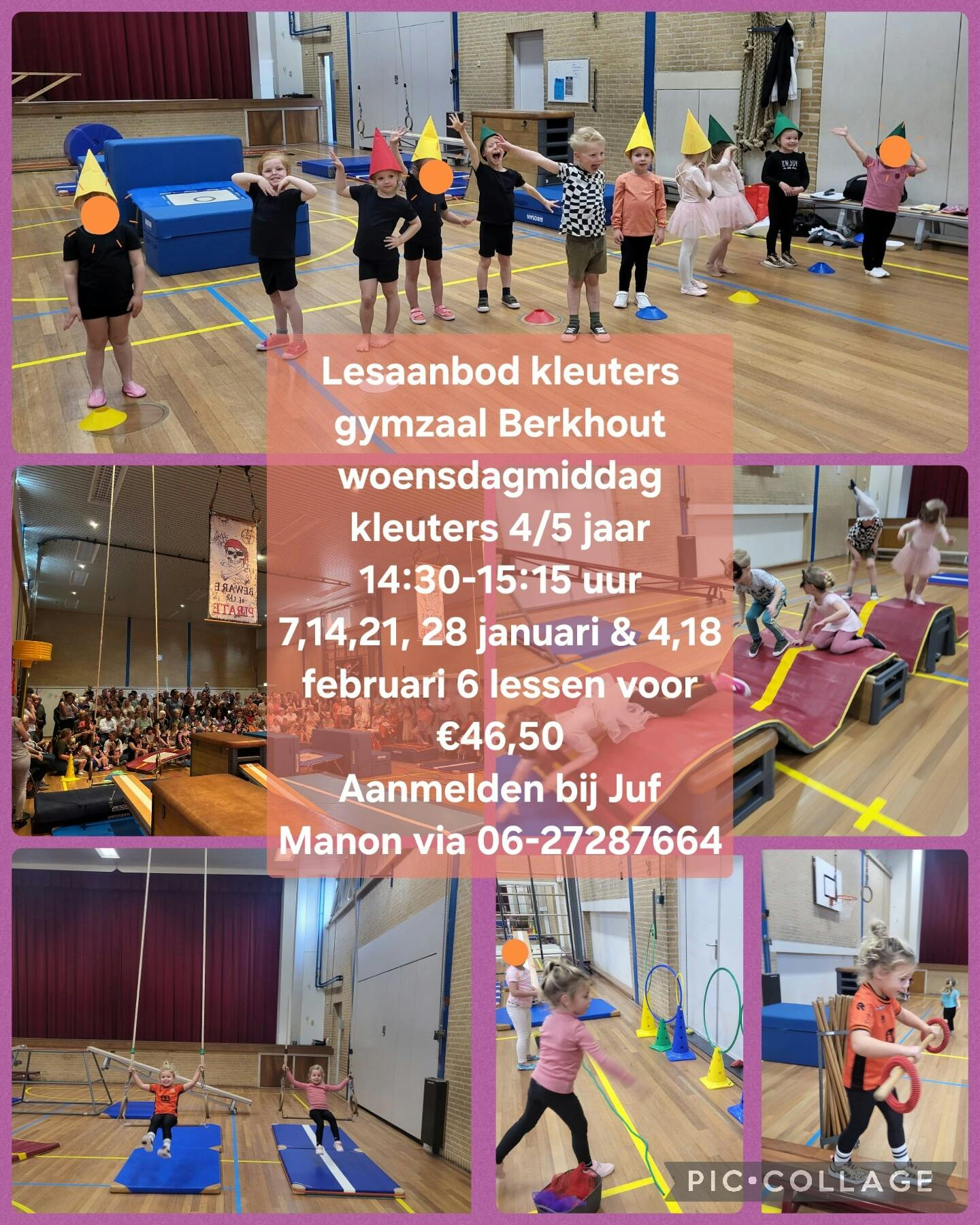 Gym & dansles voor kleuters in Berkhout.