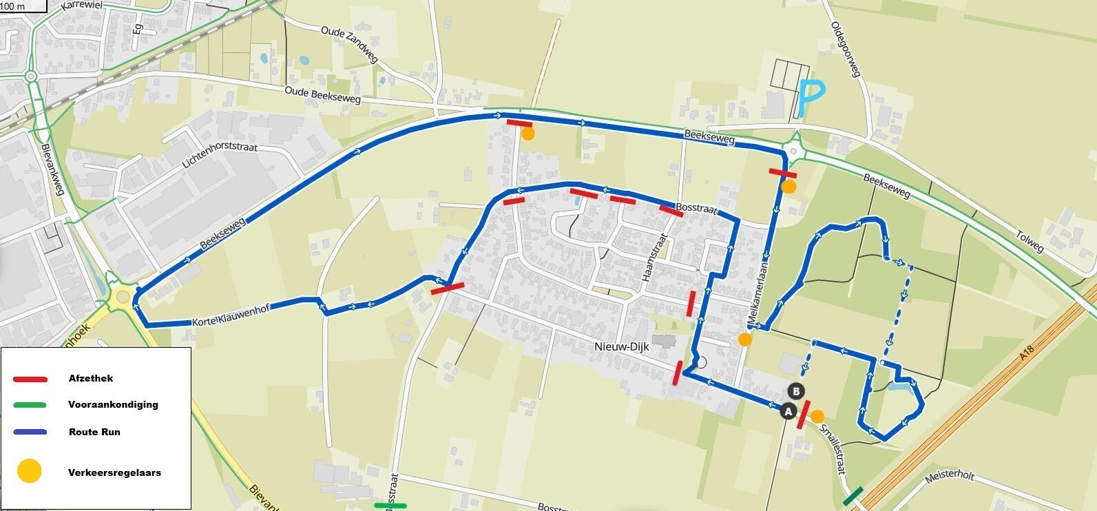Meikamer Kerstloop op 21 december: route door het dorp