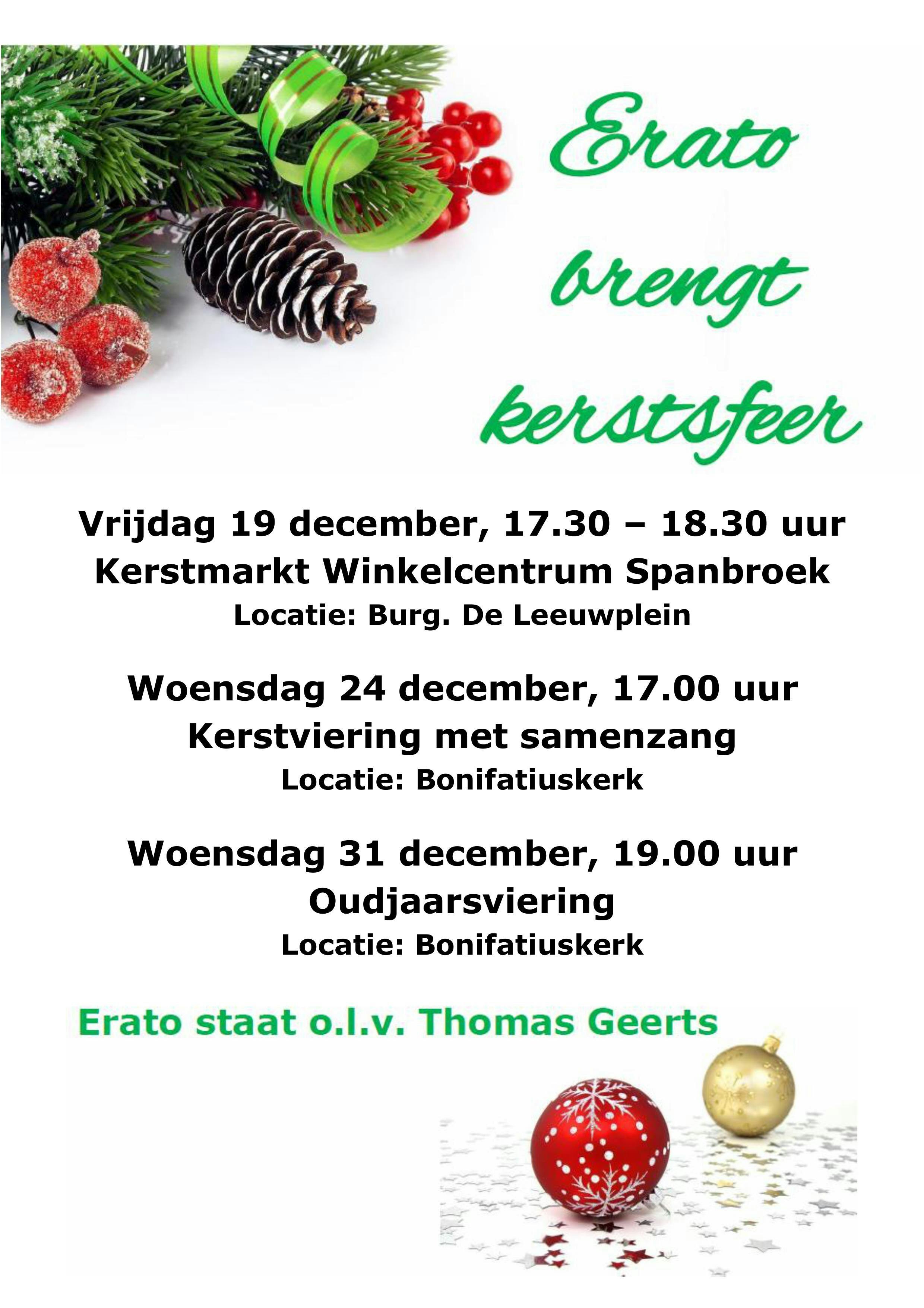 Erato brengt Kerstsfeer