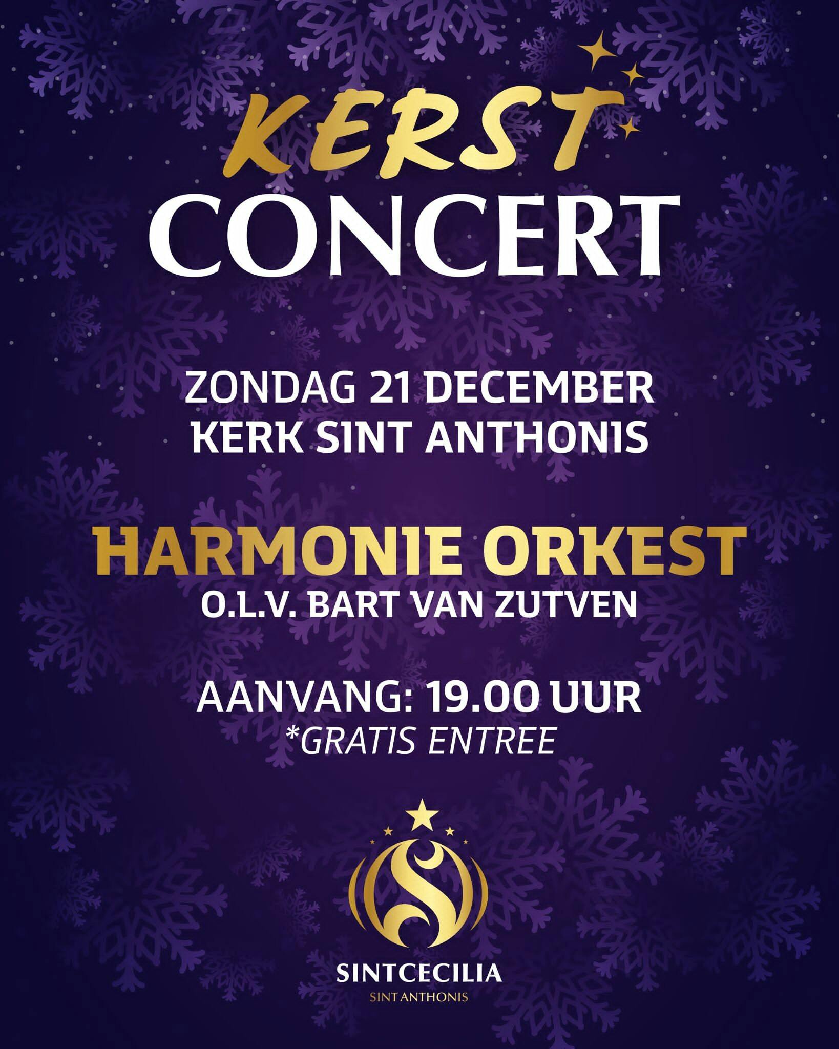 Kerstconcert Sint Cecilia in Sint Tunnisse parochiekerk op zondag 21 december om 19.00 uur