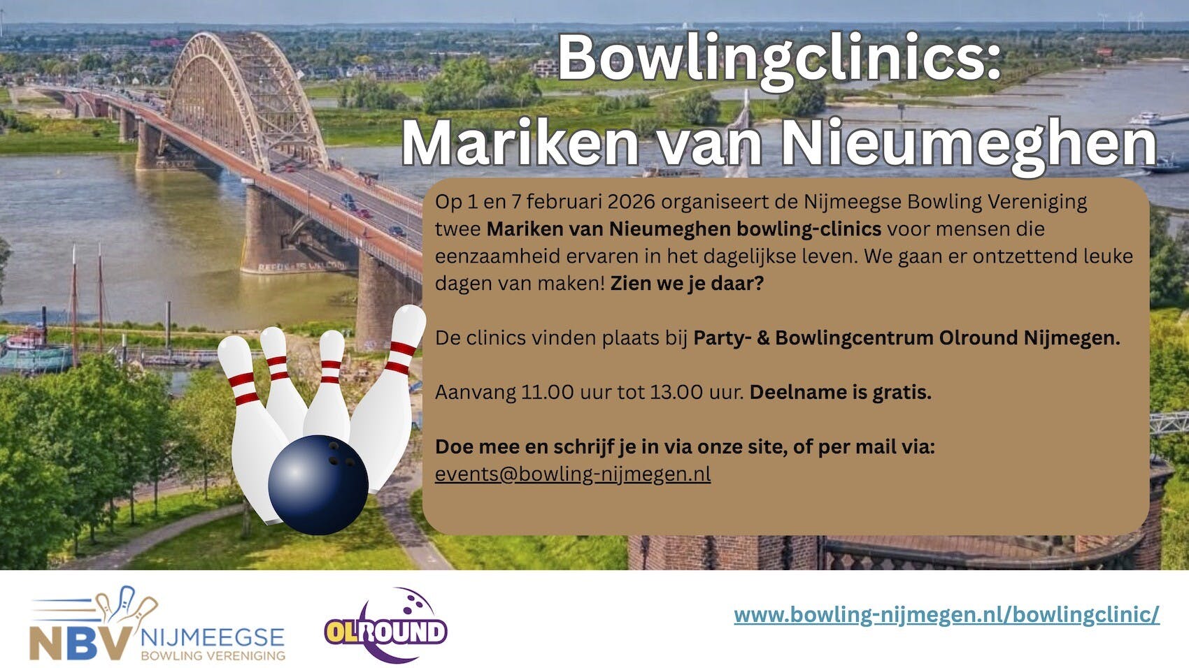 Gratis Bowling Clinic voor de eenzame medemens