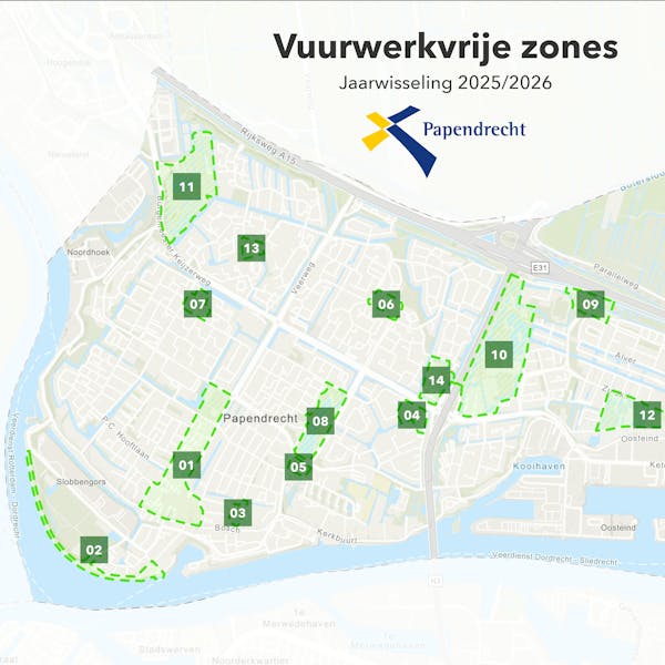 Vijftien aangewezen vuurwerkvrije zones tijdens komende jaarwisseling