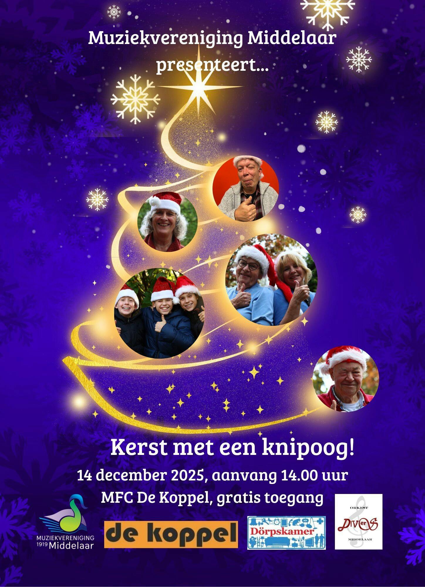 Kerst met een knipoog door Muziekvereniging Middelaar