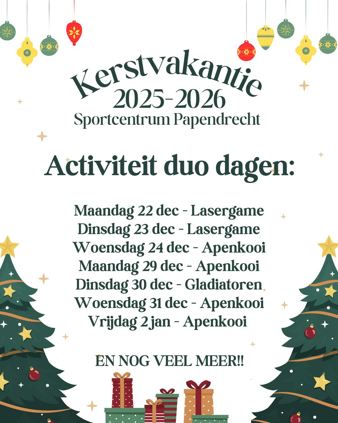 Duo dagen in de kerstvakantie!