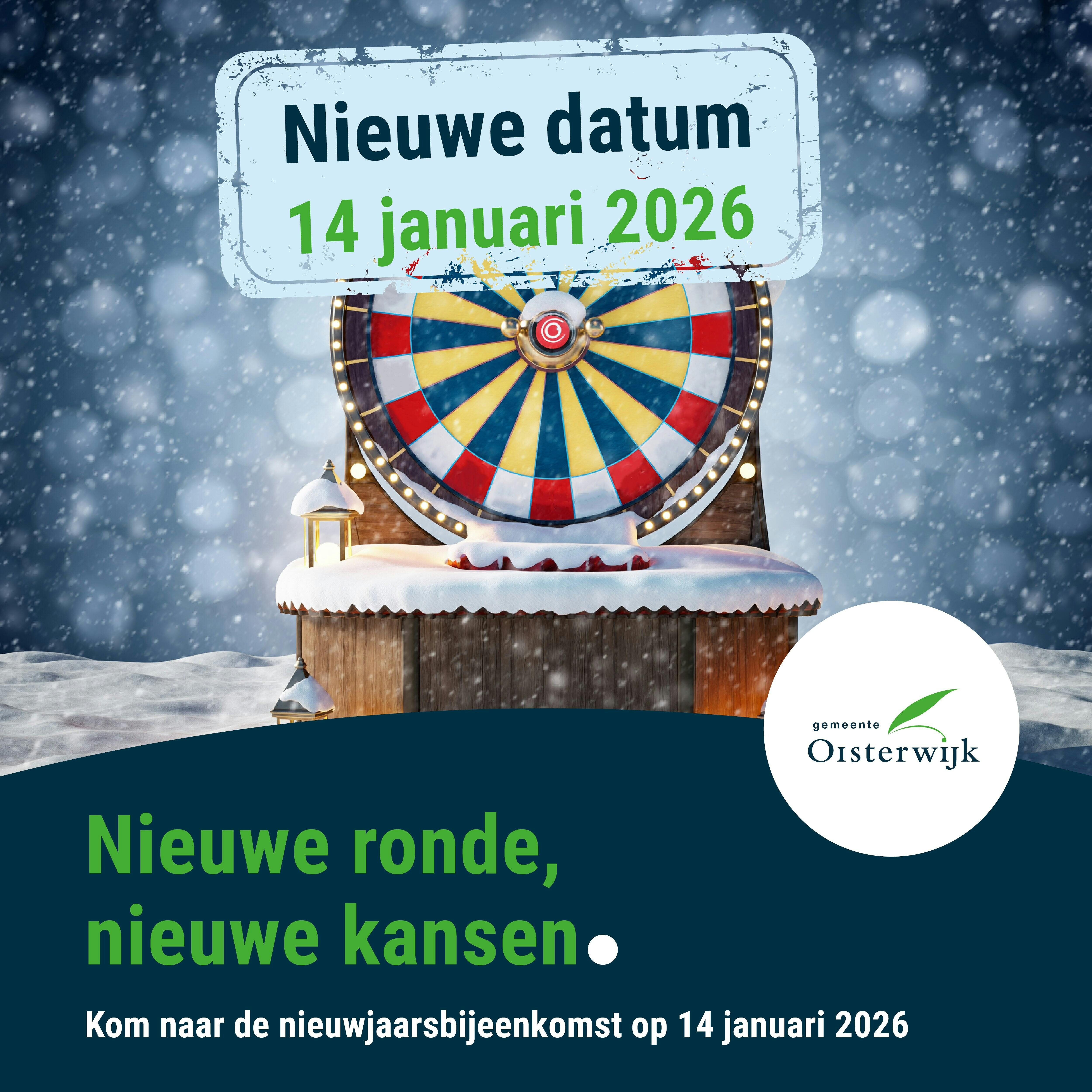Nieuwjaarsbijeenkomst gemeente Oisterwijk verzet naar 14 januari!