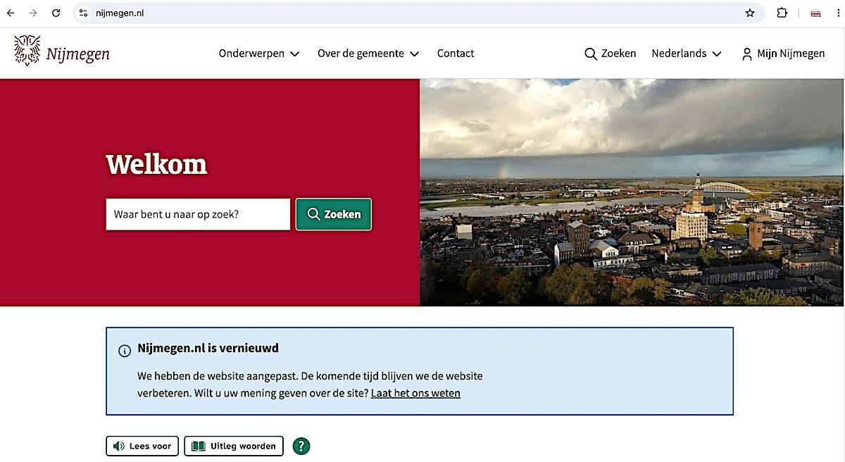 Gemeentewebsite Nijmegen.nl is vernieuwd