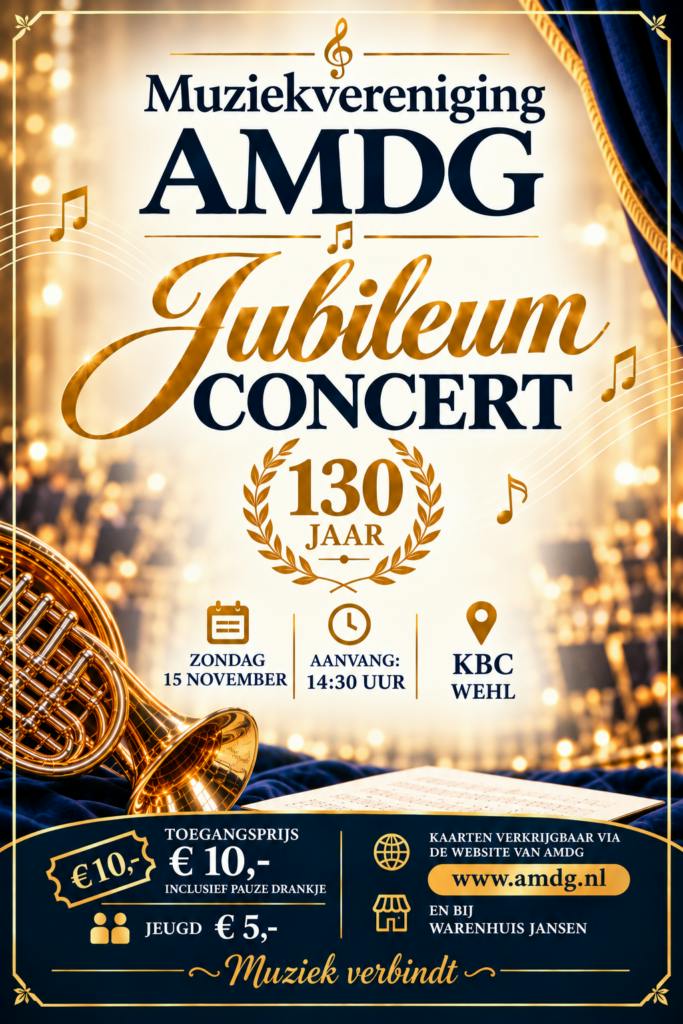 Jubileumconcert AMDG Geniet van een muzikale tijdreis! | in agenda ...